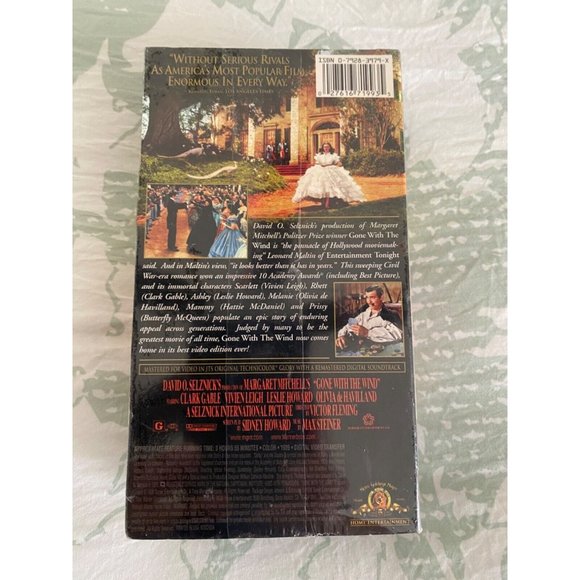 Gift 2 Tape Set Gone with The Wind VHS Remastered Color Digital Soundtrack NIB - Picture 10 of 13